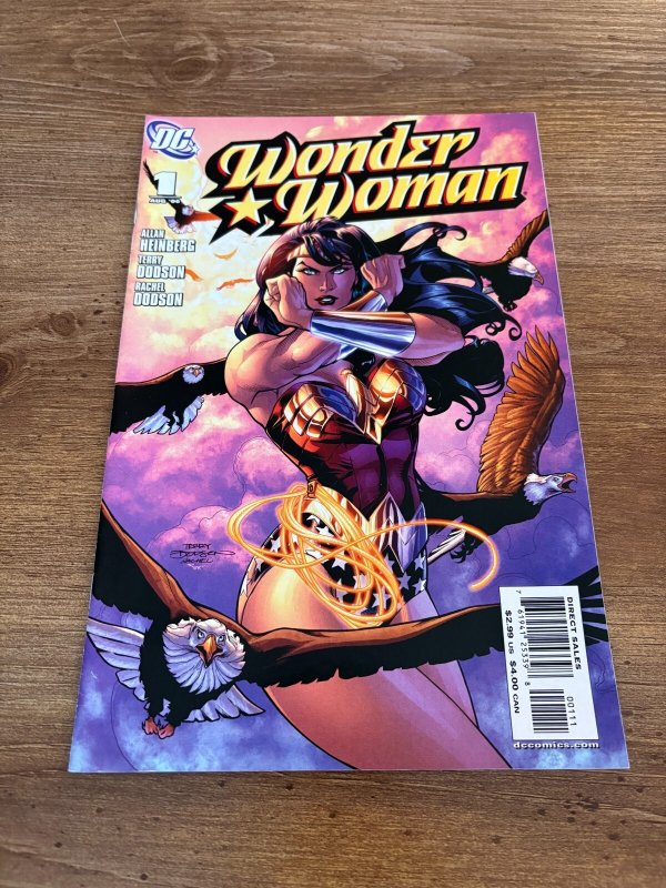 Lot of 4 Wonder Woman DC Comic Books # 1 2 3 4 Vf-Nm 2007 Batman Superman 1 J384 (2007), raw comic book in NM condition — front cover