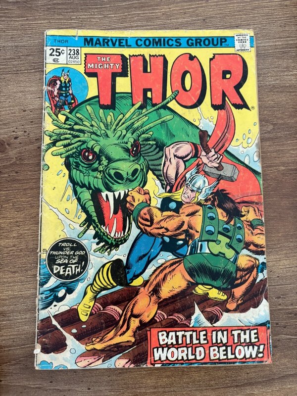 Mighty Thor #238 (Marvel Comics), raw comic book in VG condition — front cover