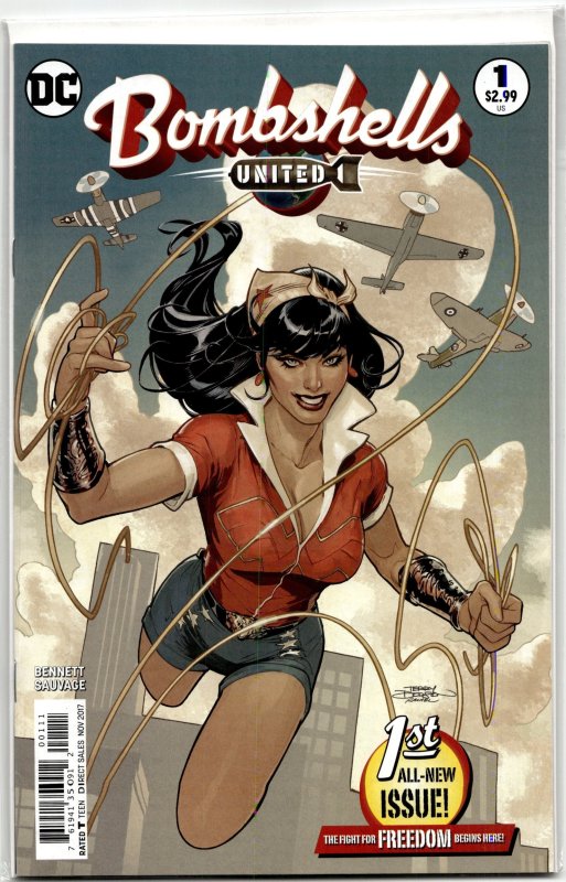 Bombshells: United #1 (DC Comics, 2017), raw, ungraded comic book — front cover