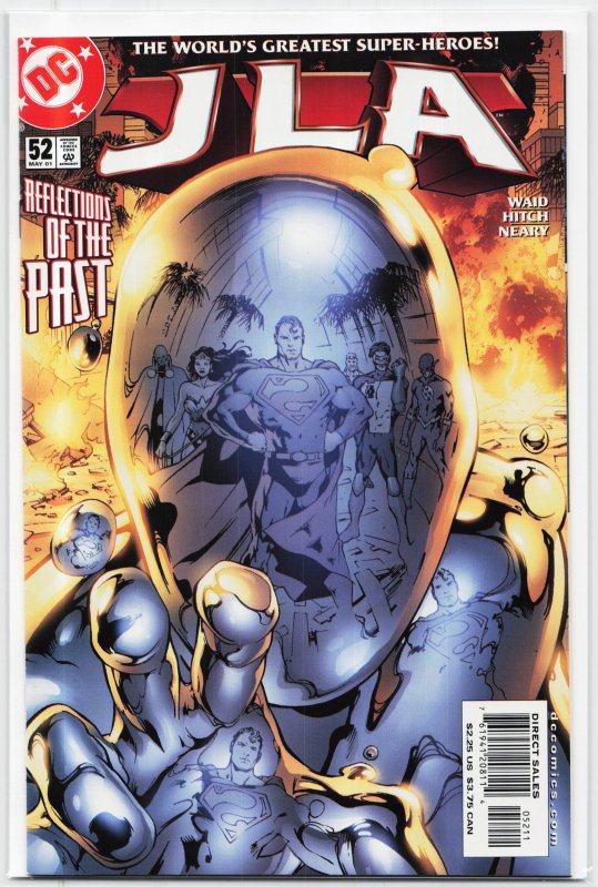 JLA #52 (DC Comics, 2001), raw, ungraded comic book — front cover