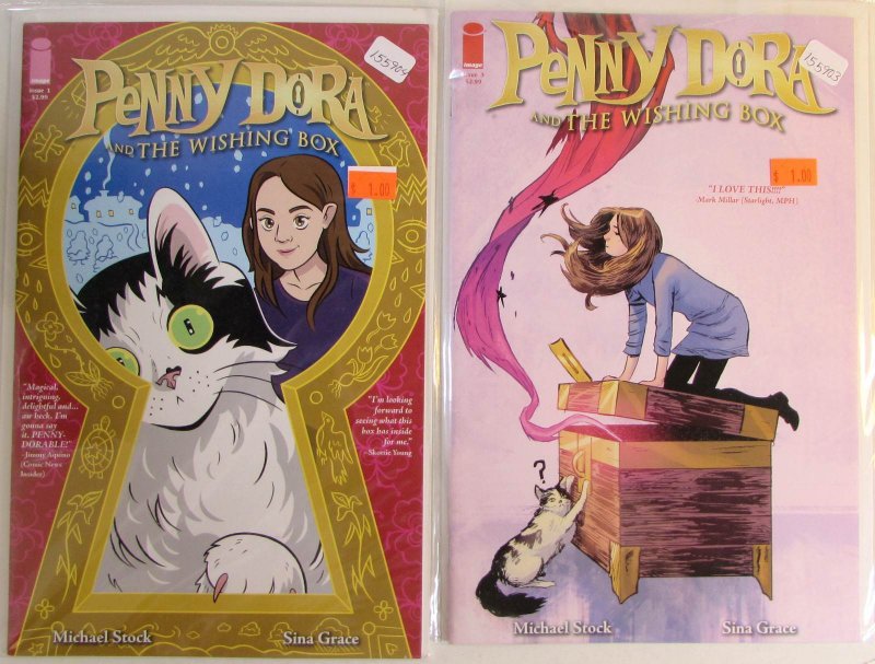 2014 Penny Dora and the Wishing Box Lot of 2 #1 b, 3 Image Comic Books (2014), raw, ungraded comic book — front cover