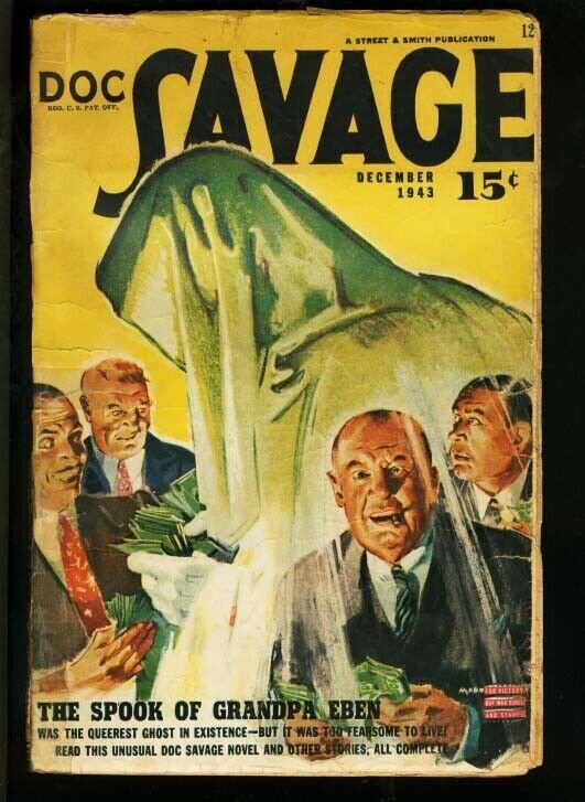 Doc Savage 1943 Dec-Weird Cover-Pulp Magazine Fn- (1943), raw comic book in FN- condition — front cover