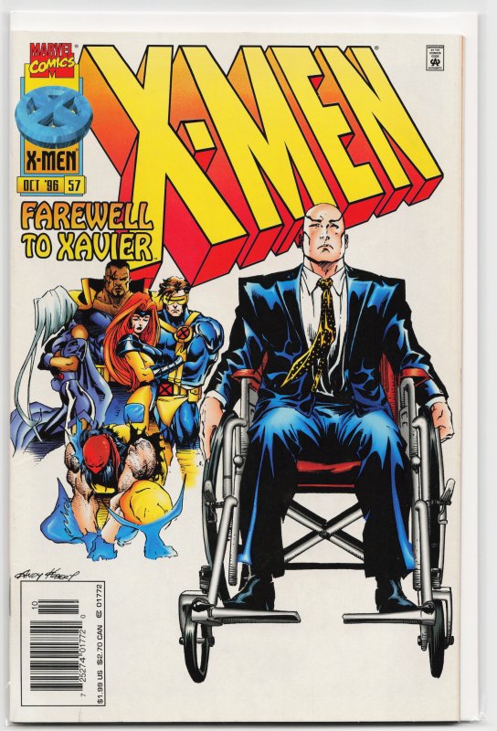 X-Men #57 (Marvel Comics, 1996), raw, ungraded comic book — front cover