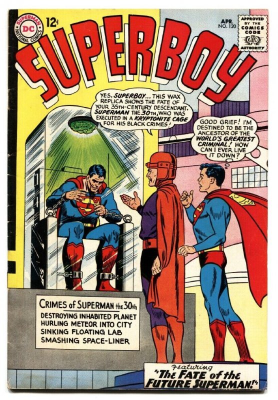 Superboy #120 (DC Comics, 1965), raw comic book in FN condition — front cover