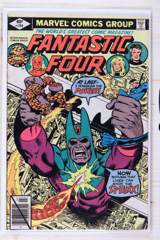 Fantastic Four #208 (Marvel Comics, 1979), raw comic book in FN 6.0 condition — front cover