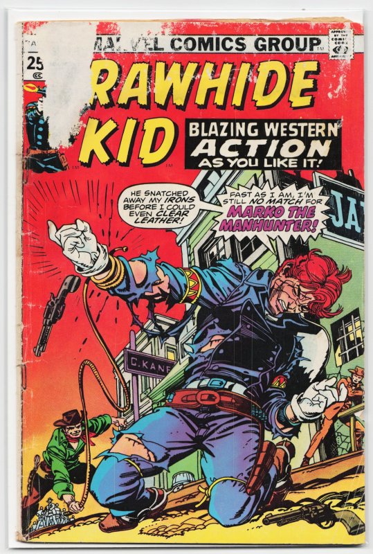 The Rawhide Kid #126 (Marvel Comics, 1975), raw, ungraded comic book — front cover