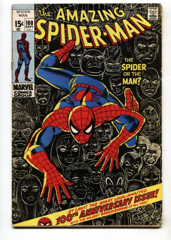 Amazing Spider-Man #100 (Marvel Comics, 1971), raw, ungraded comic book — front cover