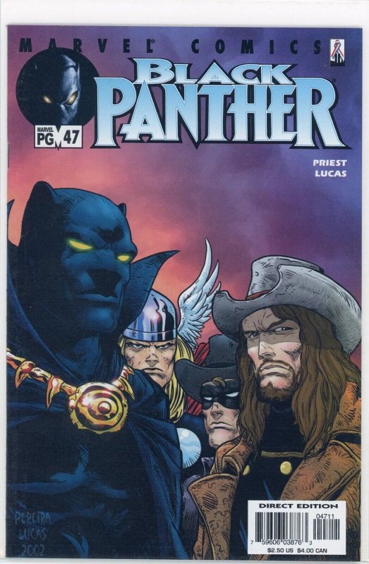 Black Panther #47 (Marvel Comics, 2002), raw comic book in NM- 9.2 condition — front cover