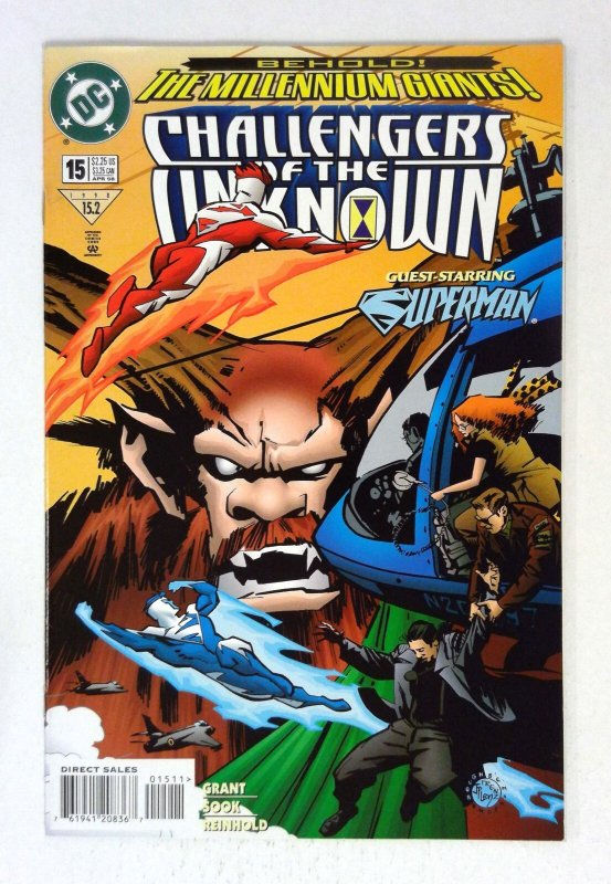 Challengers of the Unknown #15 (DC Comics, 1998), raw comic book in NM- condition — front cover