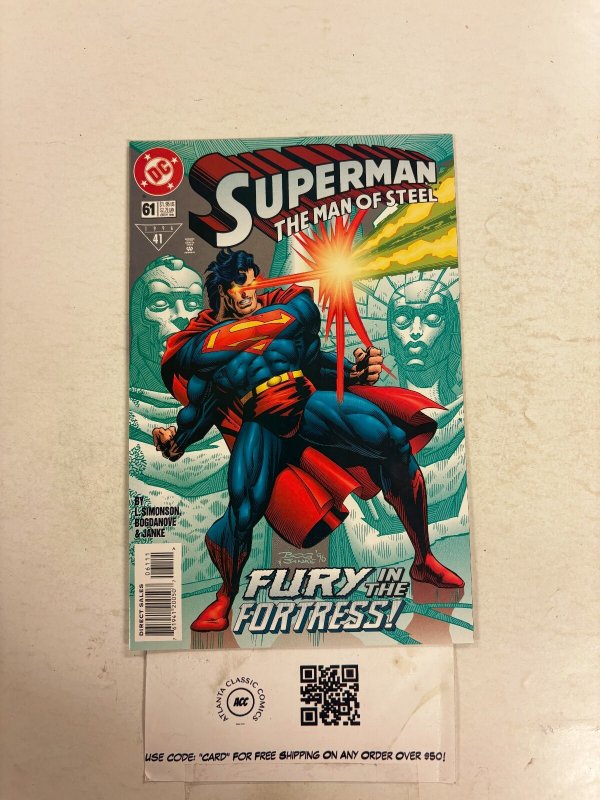 Superman the Man of Steel #61 (DC Comics, 1996), raw comic book in NM condition — front cover