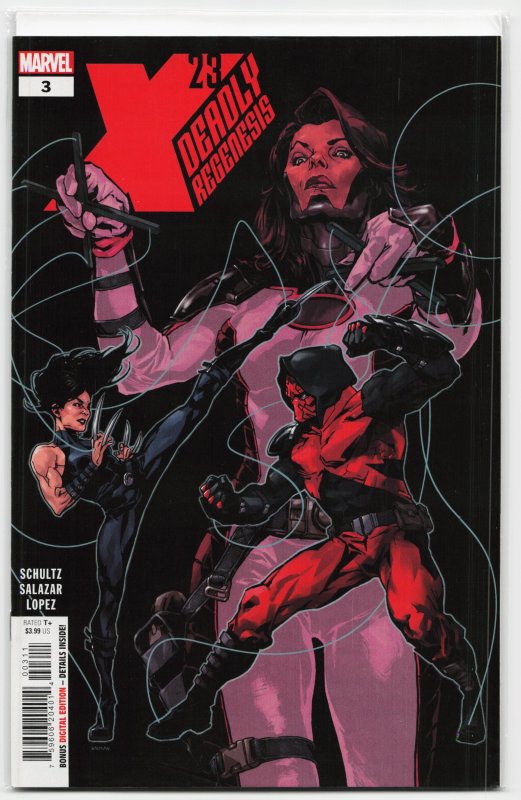X-23: Deadly Regenesis #3 (Marvel Comics, 2023), raw, ungraded comic book — front cover