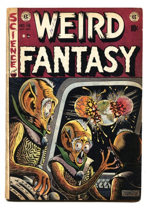 Weird Fantasy #16 (EC Comics), raw, ungraded comic book — front cover