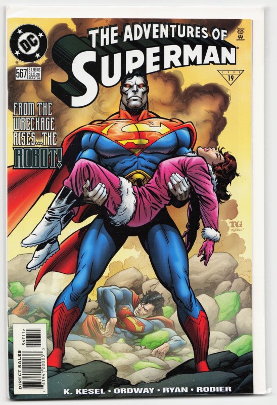 Adventures of Superman #567 (DC Comics, 1999), raw, ungraded comic book — front cover