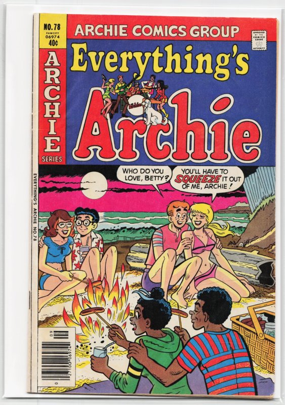 Everything's Archie #78 (Archie Comics, 1979), raw, ungraded comic book — front cover
