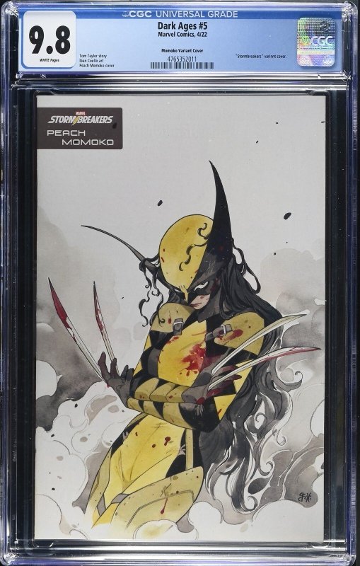Dark Ages #5 (Marvel Comics, 2022), CGC 9.8 graded comic book, Universal Blue label — front cover in its holder