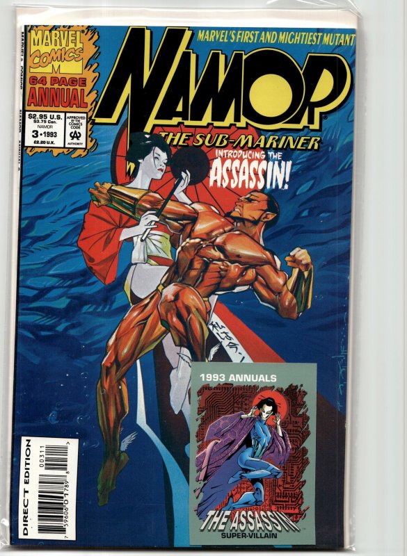 Namor, the Sub-Mariner Annual #3 (Marvel Comics, 1993), raw, ungraded comic book — front cover