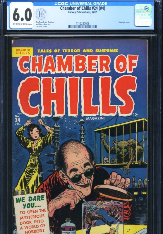 Chamber of Chills #24, CGC 6.0 graded comic book, Universal Blue label — front cover in its holder