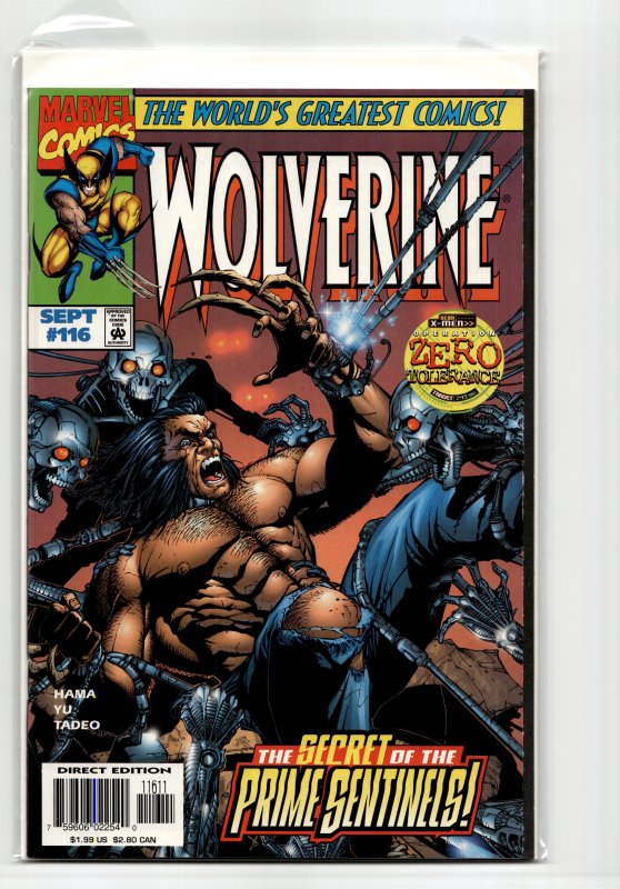 Wolverine #116 (Marvel Comics, 1997), raw, ungraded comic book — front cover