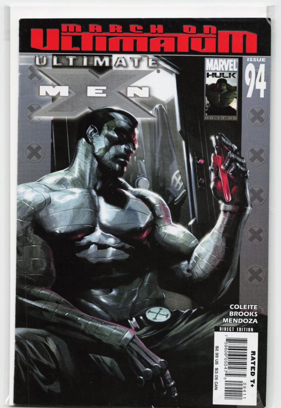 Ultimate X-Men #94 (Marvel Comics, 2008), raw, ungraded comic book — front cover
