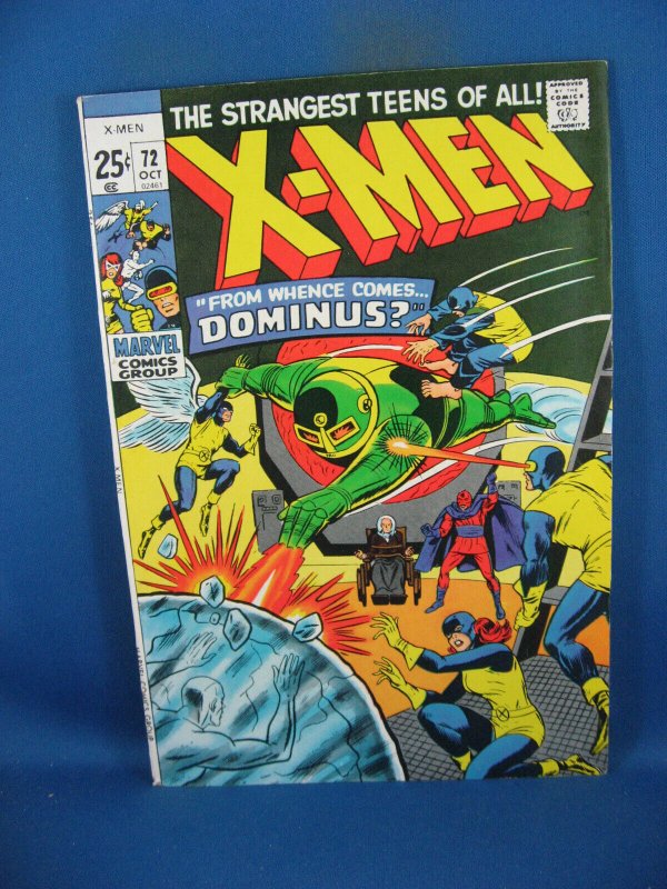 Uncanny X-Men #72 (Marvel Comics, 1971), raw comic book in VF+ condition — front cover