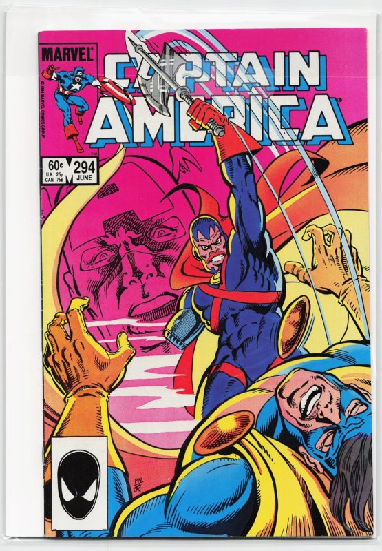 Captain America #294 (Marvel Comics, 1984), raw, ungraded comic book — front cover