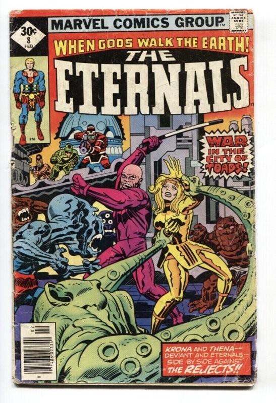 Eternals #8 (Marvel Comics, 1976), raw, ungraded comic book — front cover