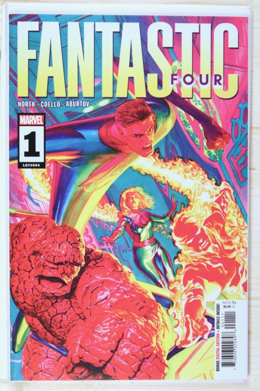 Fantastic Four #1 (Marvel Comics, 2023), raw comic book in NM+ 9.6 condition — front cover