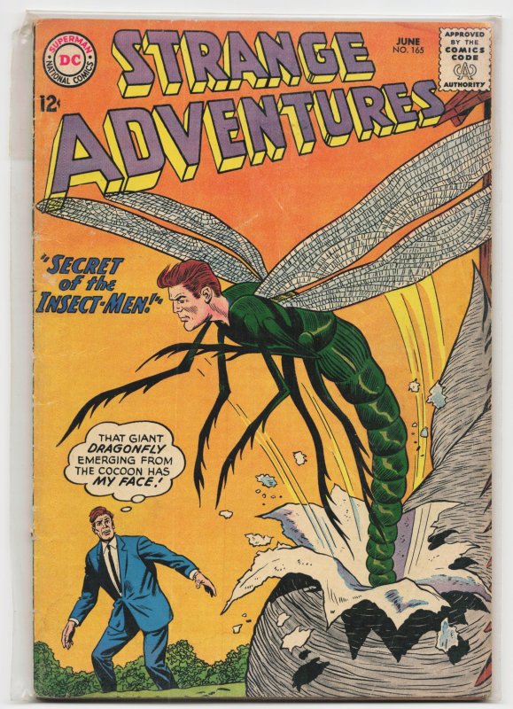 Strange Adventures #165 (DC Comics, 1964), raw, ungraded comic book — front cover