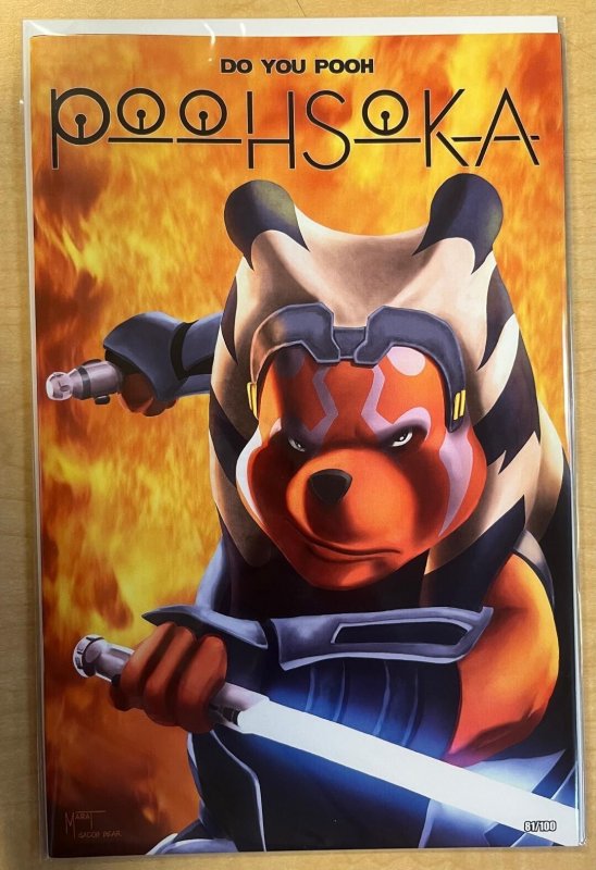 Do You Pooh Ahsoka Star Wars Homage Trade Dress Variant Cover by Marat Mychaels, raw, ungraded comic book — front cover