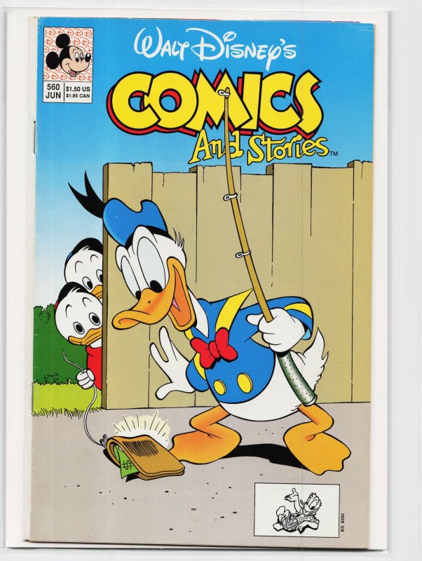 Walt Disney's Comics and Stories #560 (Gladstone, 1991), raw, ungraded comic book — front cover