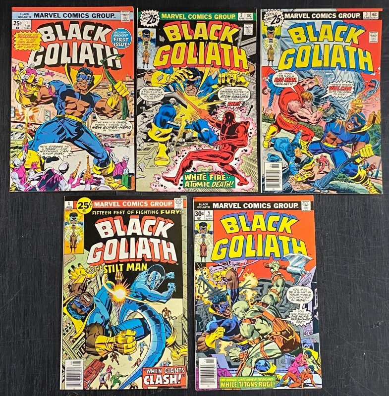 Black Goliath (1975) #'s 1 2 3 4 5 Complete Vf/nm Lot George Tuska (1975), raw comic book in VF/NM condition — front cover