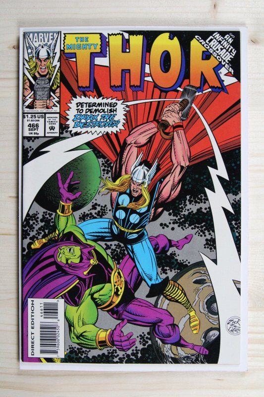 The Mighty Thor #466 (Marvel Comics, 1993), raw comic book in VF/NM 9.0 condition — front cover