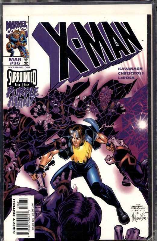 X-Man #36 (1998), raw, ungraded comic book — front cover