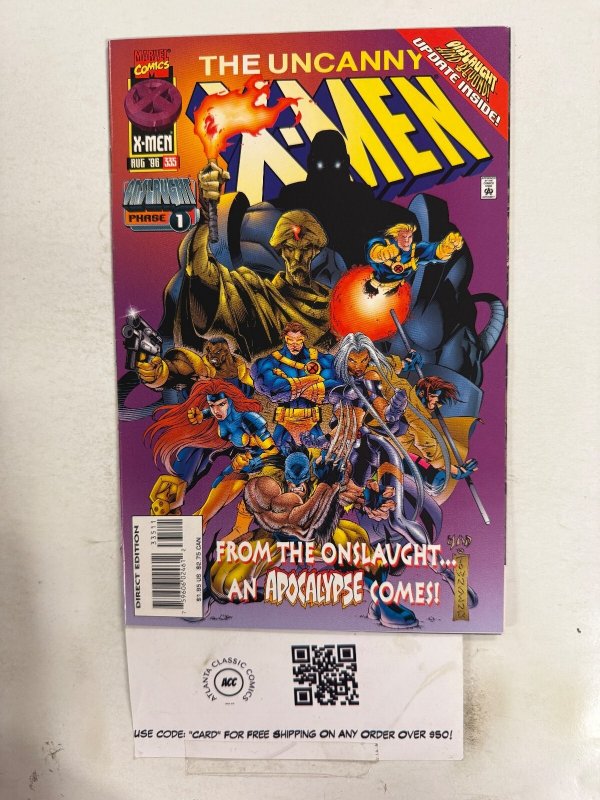 The Uncanny X-Men #335 (Marvel Comics, 1996), raw comic book in NM condition — front cover