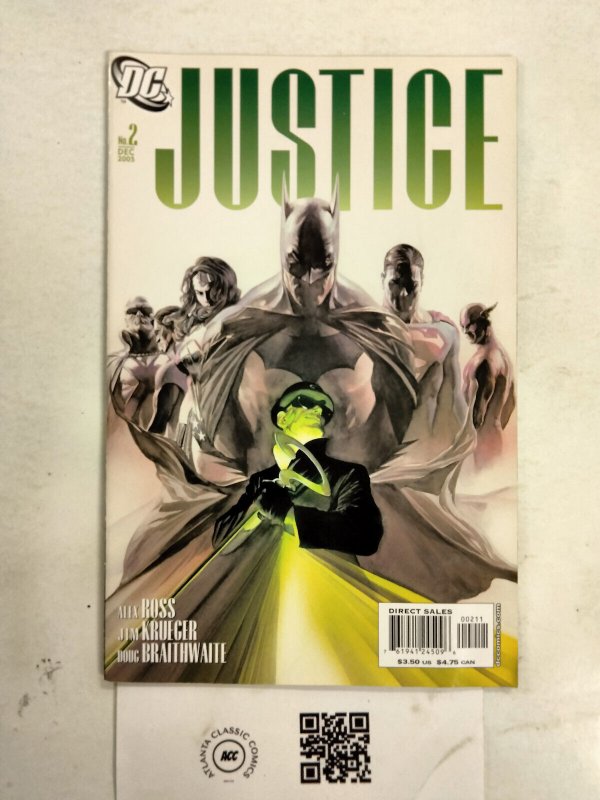 Justice #2 (DC Comics, 2005), raw comic book in NM condition — front cover