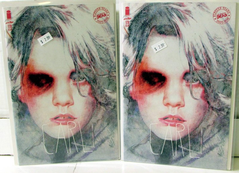 Walking Dead Lot of 2 #179 B x2 (2018) Image Comics 9.4 NM Variant Comic Books (Image Comics, 2018), raw comic book in NM 9.4 condition — front cover