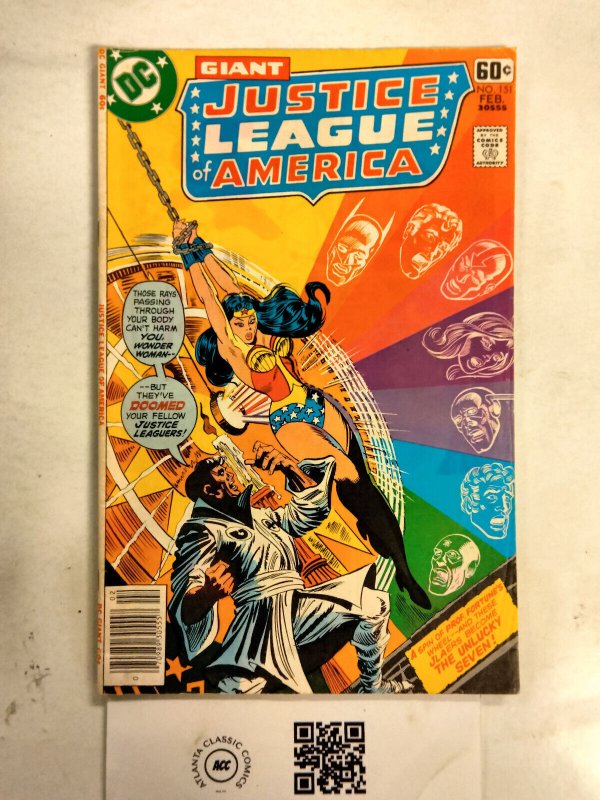 Justice League of America #151 (DC Comics), raw comic book in VF condition — front cover