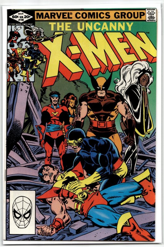 The Uncanny X-Men #155 (Marvel Comics, 1982), raw, ungraded comic book — front cover