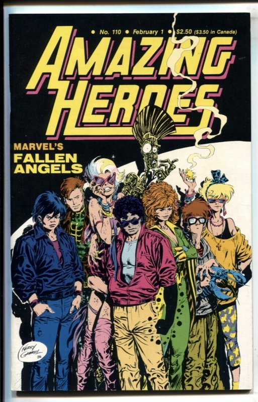 Amazing Heroes #110 (1987), raw, ungraded comic book — front cover