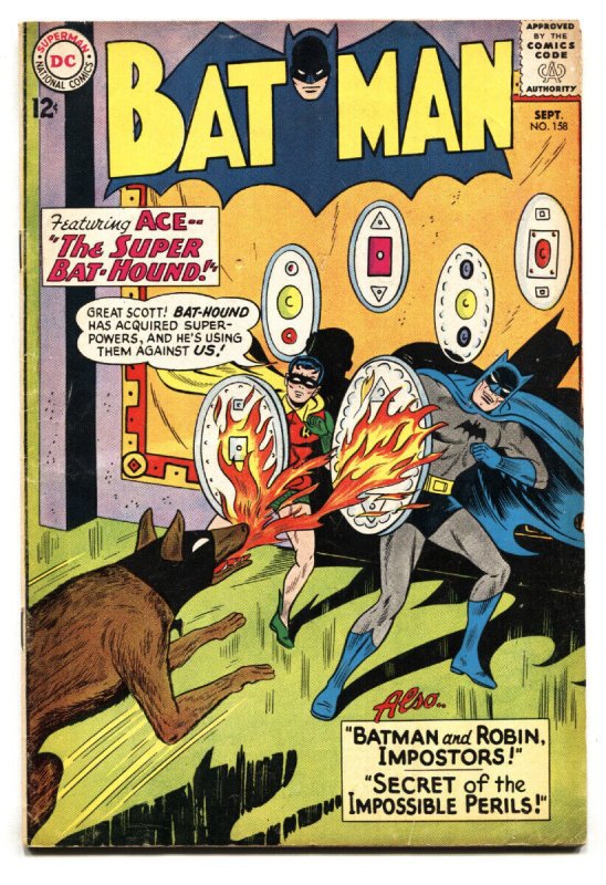 Batman #158 (DC Comics), raw, ungraded comic book — front cover