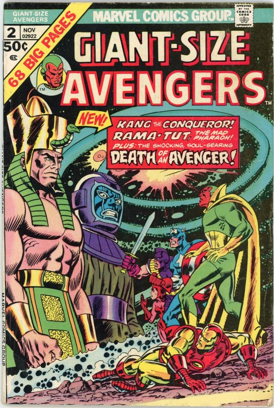 Giant-Size Avengers: A Blast from the Past #2 (Marvel Comics, 1974), raw comic book in FN+ condition — front cover