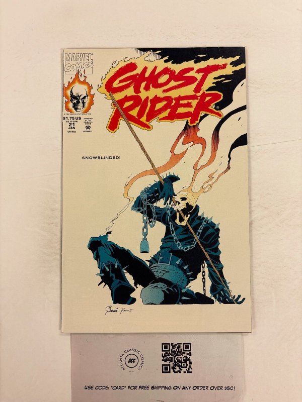 Ghost Rider #21 (Marvel Comics), raw comic book in NM condition — front cover