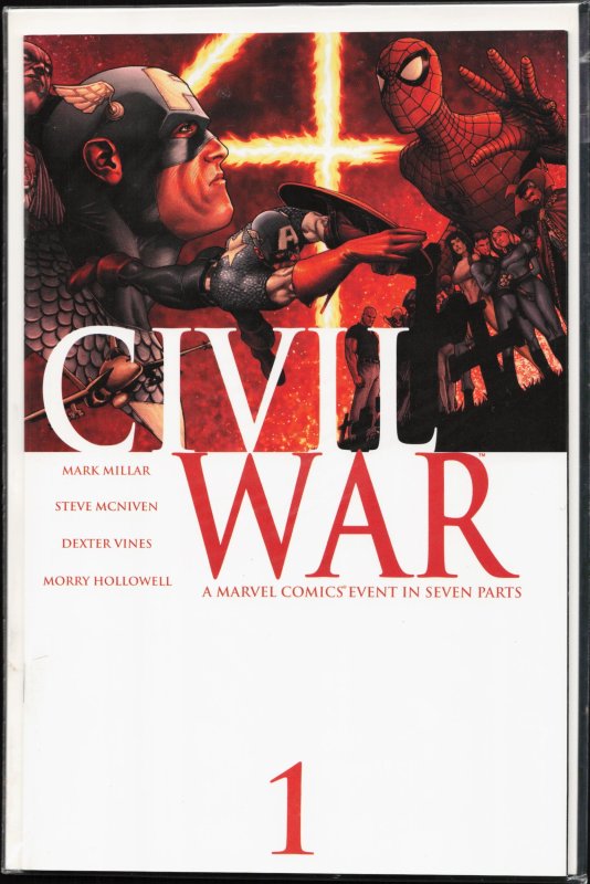 Civil War (2015) Captain America (2015), raw, ungraded comic book — front cover