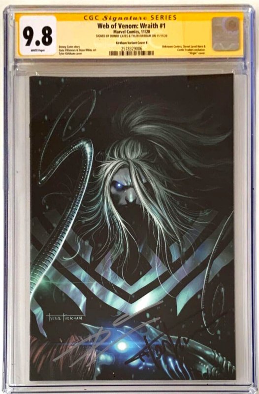 Web of Venom Wraith #1 (Marvel Comics, 2020), CGC 9.8 graded comic book, Signature Series label — front cover in its holder