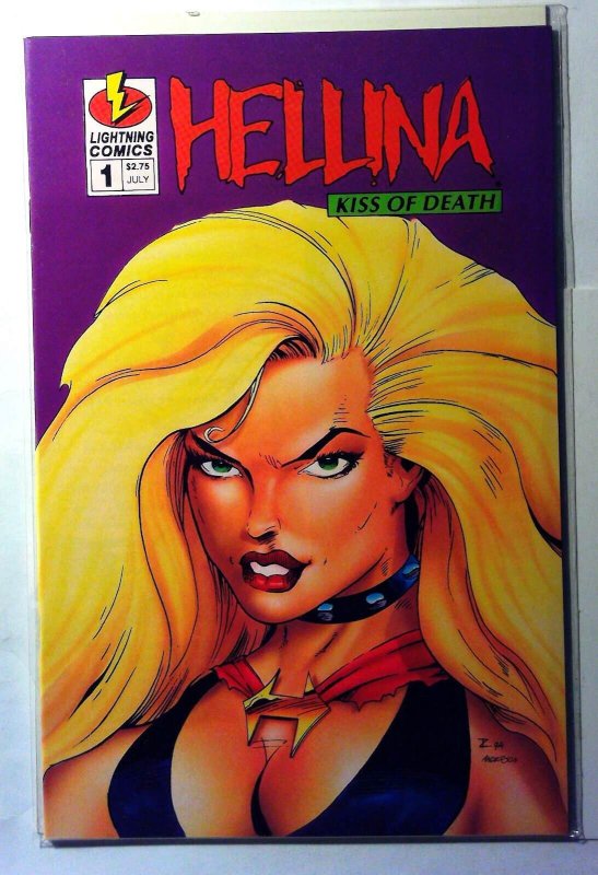 Hellina Kiss of Death #1 (1995), raw, ungraded comic book — front cover