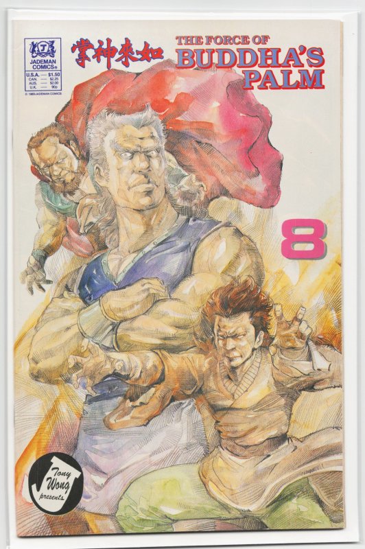 The Force of Buddha's Palm #8 (Jademan Comics, 1989), raw, ungraded comic book — front cover