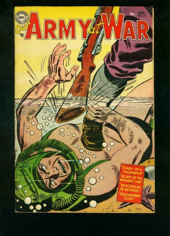 Our Army at War #27 (DC Comics, 1954), raw comic book in VF- condition — front cover