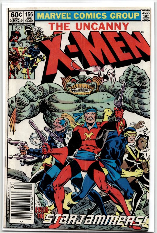 The Uncanny X-Men #156 (Marvel Comics, 1982), raw, ungraded comic book — front cover