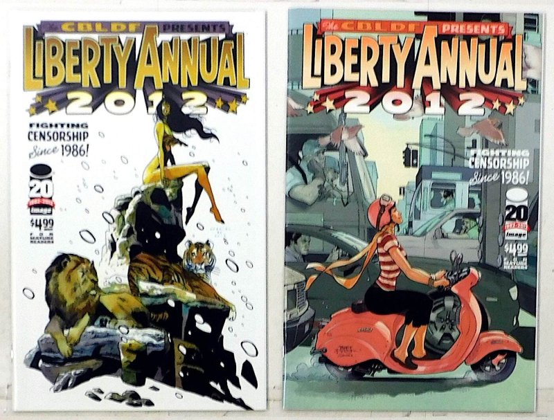 Cbldf Presents Liberty Annual Lot 2 #2012 A, 2012 B 2012 Image Comics (Image Comics, 2012), raw, ungraded comic book — front cover
