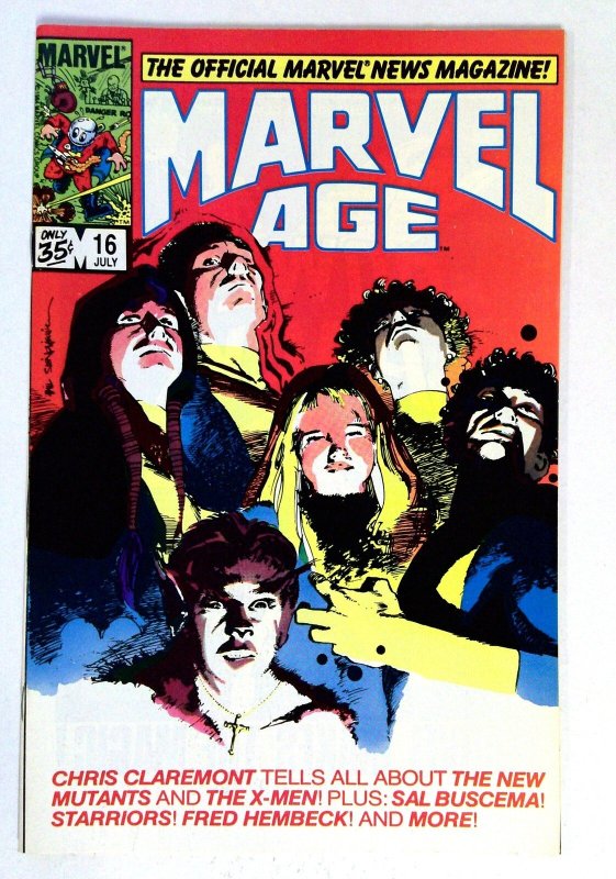 Marvel Age #16 (Marvel Comics, 1984), raw comic book in NM- condition — front cover
